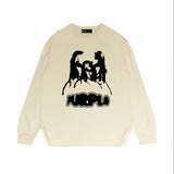 Purple Brand Long Sleeve T-Shirt Fashion Loose Long Sleeve Top