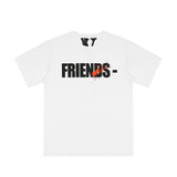 Vlone T Shirts Letter Teenagers Ordinary Loose Large Half Sleeve T-shirt