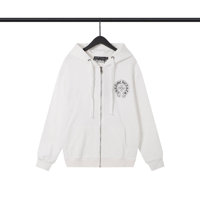 CHH Chrome Heart Hoodie Couple Villain Skull Cardigan Hooded Sweater Men