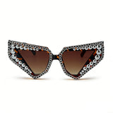 Trendy punk glasses triangular cat eyes