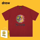Drew T Shirts Cotton Short Sleeve Loose Men's Short Sleeve