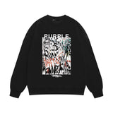 Purple Brand Sweatshirt Loose Crew Neck Sweater