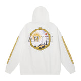 Amiri Hoodie AMI Sun Flower Letter Print Hooded Sweater for Men and Women