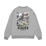 Purple Brand Sweatshirt Loose Crew Neck Sweater