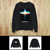 Purple Brand Distressed Sweatshirt Retro Vintage Crew Neck Sweater