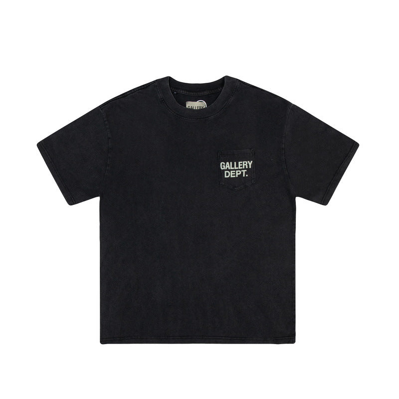 Gallery Dept T Shitrs Vintage Printed Letter Short Sleeve Men