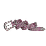 Hip-hop punk rhinestone belt punk style