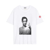 C.e t shirts pixel portrait pattern round neck pullover short sleeve for men and women