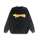 Purple Brand Distressed Long Sleeve Shirt Fashion Distressed Loose Long-sleeved Top
