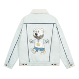 Drew House Jacket Bear Lapel Fleece Fleece Denim Jacket