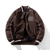 Mens Vintage Jackets Baseball Suit Embroidered Jacket Hooded Flight Suit Cotton Suit