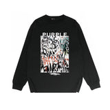 Purple Brand Long Sleeve T-Shirt Fashion Loose Long Sleeve Top