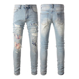 Amiri Jeans Hole & Patch Stretch Slim Fit #6637