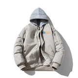 Mens Vintage Jackets Baseball Jacket Hooded Street Tide Cotton Jacket