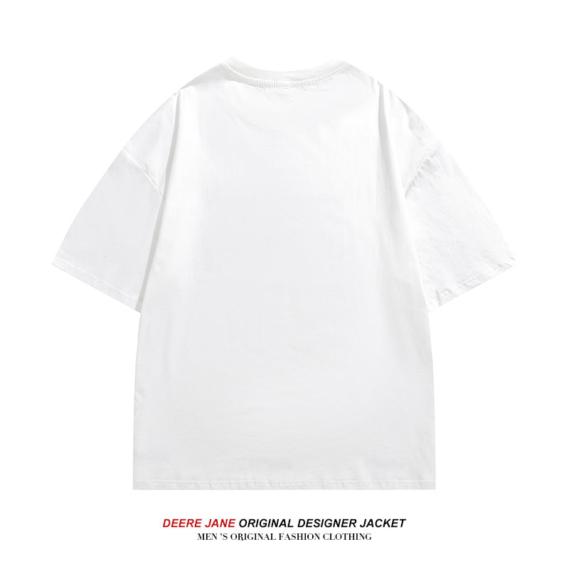 Men T-shirt Summer Cotton Short Sleeve T-shirt Men's Loose Casual