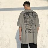 Mens Vintage T-Shirts vintage2PAC print wash water do old retro T-shirt