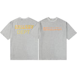 Gallery Dept T-Shirt Hand Painted Ink Splashing Alphabet Washed Retro Short Sleeve T-Shirt