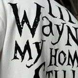 Men Vintage T-Shirts Vintage Wash Large Size Loose Print T-Shirt