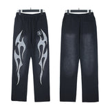 HS JacketsHS Hoodie & Pants Wash Old Vintage Men's and Women's Loose Casual Sweater Sweatpants