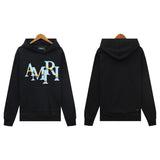 Amiri Hoodie AMI gradual change letter pattern pullover hooded sweater