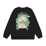 Casablanca Long sleeve T-shirt Crew neck loose terry sweater
