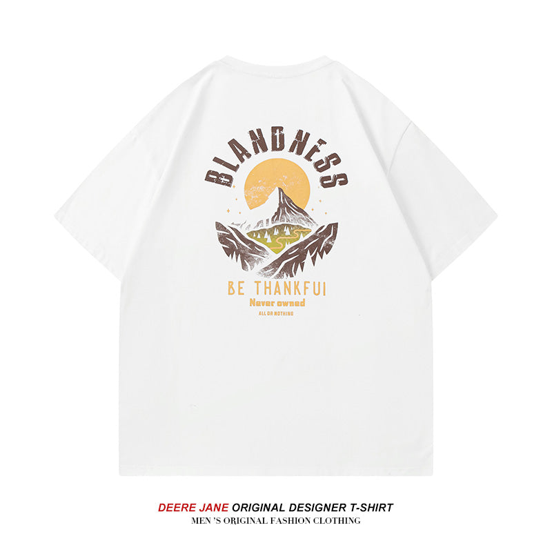 Men's T-Shirts Short-Sleeved T-shirt Men's Summer Wide