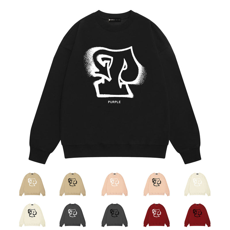 Purple Brand Sweatshirt Loose Crew Neck Sweater
