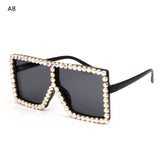 Trendy punk glasses square frame