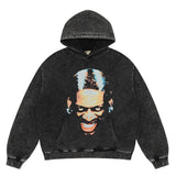 Mens Vintage T-Shirts Vintage Washed Old Hooded Print