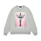 Purple Brand Sweatshirt Loose Crew Neck Sweater