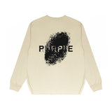 Purple Brand Long Sleeve T-Shirt Fashion Loose Long Sleeve Top