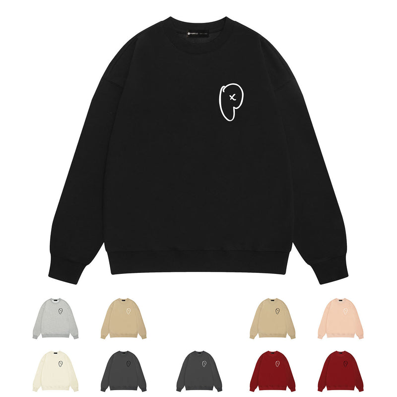 Purple Brand Sweatshirt Loose Crew Neck Sweater