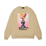 Purple Brand Sweatshirt Loose Crew Neck Sweater