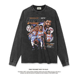 Nba Long Sleeve Shirt Basketball Jersey Long Sleeve T-shirt Cotton round Neck