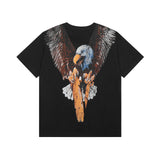 C.e t shirts eagle letter pattern round neck pullover short sleeve men and women