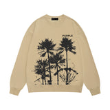 Purple Brand Sweatshirt Loose Crew Neck Sweater