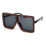 Trendy punk glasses square frame