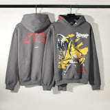 Kanye West Sunday Service Hoodie Autumn And Winter Paris Girl Printed Distressed Vintage Fleece-Lined Hoodie