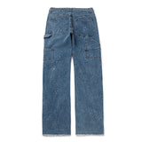 Gallery Dept Jeans handmade ink splashing splicing contrasting color micro-pull denim trousers