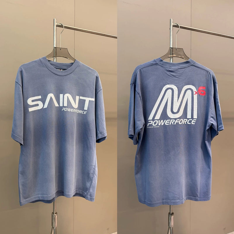 Men Vintage T-Shirts "POWERFORCE" SAINT Michael Tee