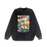 Purple Brand Distressed Long Sleeve Shirt Fashion Distressed Loose Long-sleeved Top