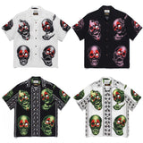 GUILTYPARTIES TIGER Shirts STUDIO Tattooed Skull, Short Sleeve Shirt