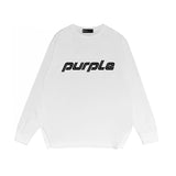 Purple Brand Long Sleeve T-Shirt Fashion Loose Long Sleeve Top