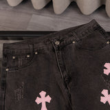 CHH Chrome Hearts Jeans Unisex Casual Loose Jeans