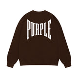 Purple Brand Sweatshirt Loose Crew Neck Sweater