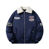 Mens Vintage Jackets Harajuku ins Loose Padded Jacket Padded Jacket