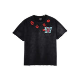 Mens Vintage T-Shirts vintage Washed Old Short Sleeves Loose Crew Neck