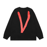 Vlone Sweatshirts Autumn/Winter Valentine's Day Limited Letter Crew Neck
