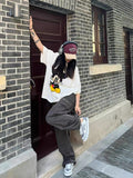 Mens Vintage T-Shirts Rift Print Cartoon