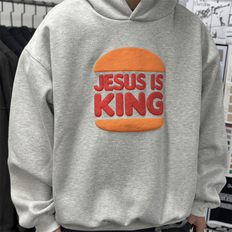 Men Vintage T-Shirts American Vintage Saint Burger King 3D Foam Printing
